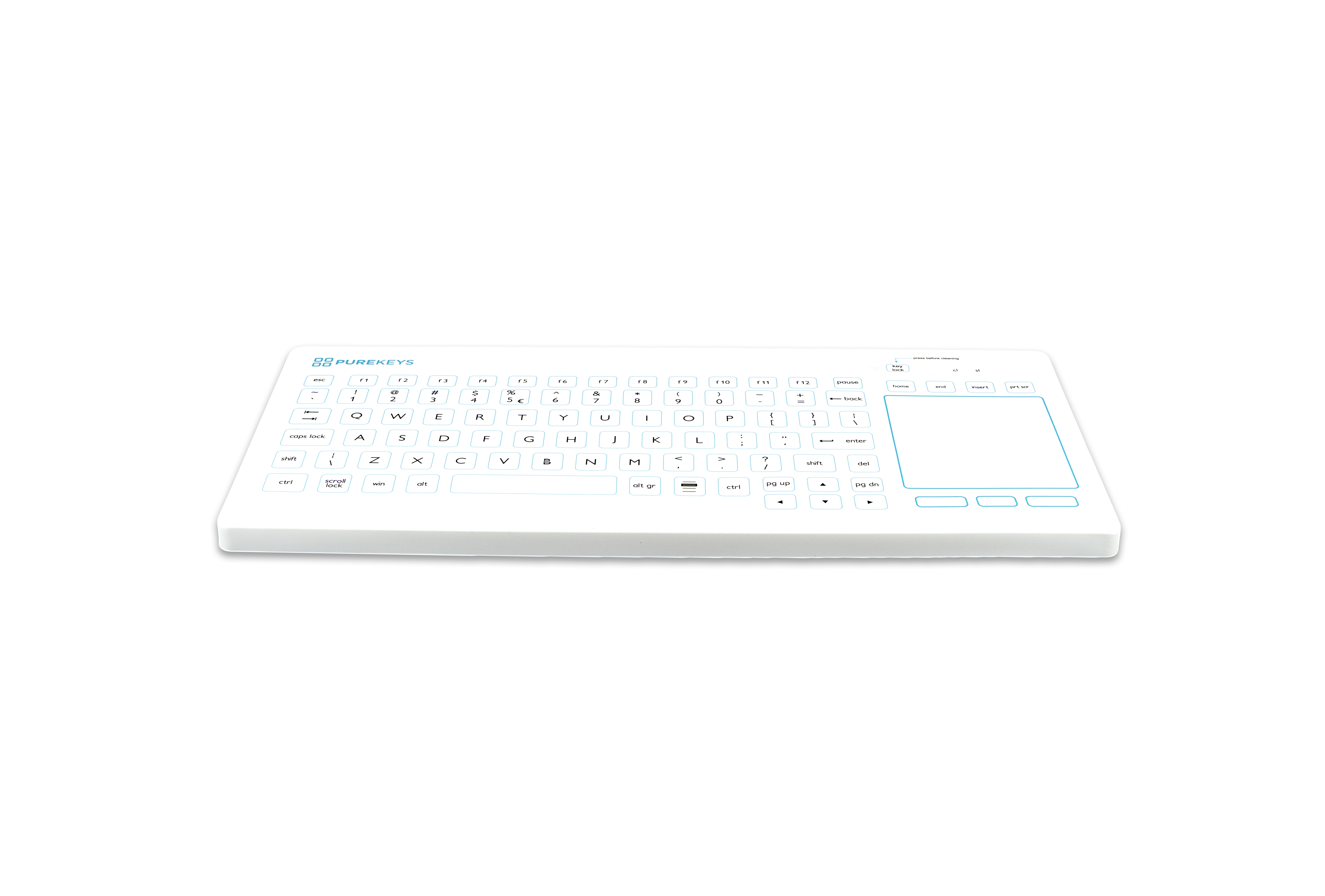effect offset afschaffen Purekeys Touchpad toetsenbord | Medische Toetsenborden