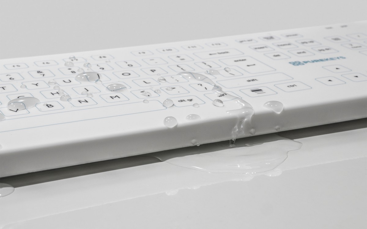 Wireless keyboard with drops